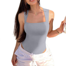 Load image into Gallery viewer, Women's Sexy Ribbed Square Neck Bodysuit