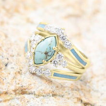 Load image into Gallery viewer, Natural Turquoise Diamond Ring
