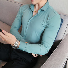 Load image into Gallery viewer, Men's Solid Color Business Stretch Shirt