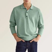 Load image into Gallery viewer, Men's Casual Loose Lapel Long Sleeve Polo Shirt