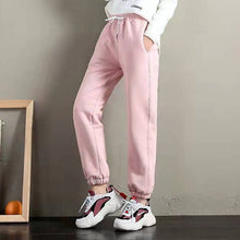 Load image into Gallery viewer, Women Warm Fleece Cotton Solid Joggers Sweatpants