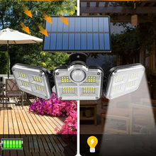 Load image into Gallery viewer, Triple LED Solar Wall Light