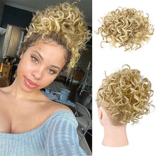 Load image into Gallery viewer, Elastic Drawstring Loose Short Curly Bun