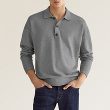 Load image into Gallery viewer, Men's Casual Loose Lapel Long Sleeve Polo Shirt