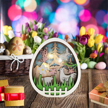 Load image into Gallery viewer, Wooden Easter Decoration with LED Light