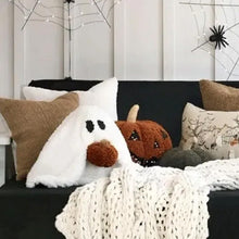 Load image into Gallery viewer, 👻Ghost with Pumpkin🎃 Pillow Halloween