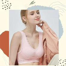 Load image into Gallery viewer, Wireless Front Cross Buckle Lace Lift Bra