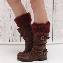 Load image into Gallery viewer, Women Fur Trim Boot Cuff Toppers Cover Leg Warmers