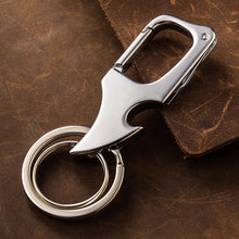 Load image into Gallery viewer, Multifunctional Pendant Bottle Opener Metal Double Ring Key Chain