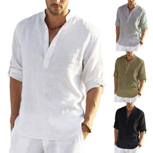 Load image into Gallery viewer, Men's Cotton Linen Hippie Casual T-Shirt