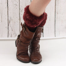 Load image into Gallery viewer, Women Fur Trim Boot Cuff Toppers Cover Leg Warmers