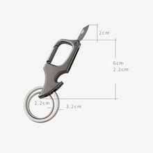 Load image into Gallery viewer, Multifunctional Pendant Bottle Opener Metal Double Ring Key Chain