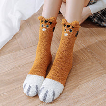 Load image into Gallery viewer, Cat Paw Fuzzy Socks