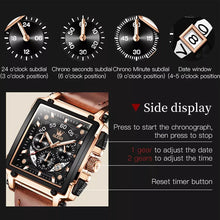 Load image into Gallery viewer, Olevs® Luminous Luxury Square Business Automatic Mechanical Watch