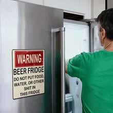 Load image into Gallery viewer, Funny Beer Fridge Vintage Sticker Sign