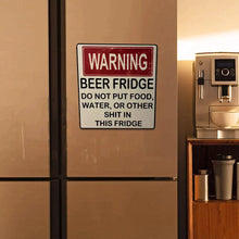 Load image into Gallery viewer, Funny Beer Fridge Vintage Sticker Sign