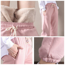 Load image into Gallery viewer, Women Warm Fleece Cotton Solid Joggers Sweatpants