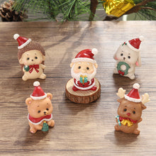 Load image into Gallery viewer, Handmade Animal Santa Ornaments