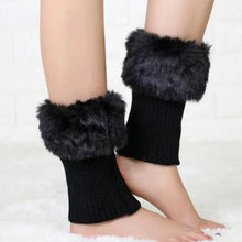 Load image into Gallery viewer, Women Fur Trim Boot Cuff Toppers Cover Leg Warmers