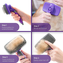 Load image into Gallery viewer, Self Cleaning Slicker Brush for Dogs Cats