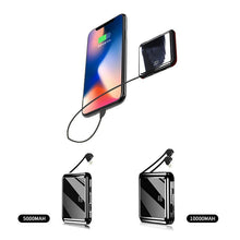 Load image into Gallery viewer, Mini Power Bank Portable Charger 10000mAh High Capacity with LCD mirror Display 