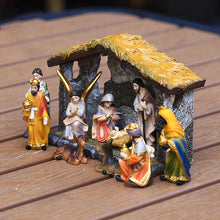 Load image into Gallery viewer, Nativity Manger Scene Figurines Set