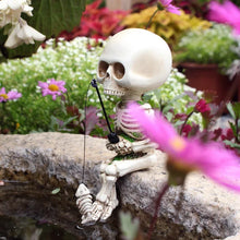 Load image into Gallery viewer, Fishing Skeleton Garden Accessory