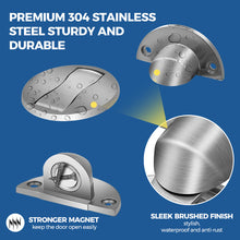 Load image into Gallery viewer, Stainless Steel Invisible Magnetic Doorstop