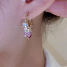 Load image into Gallery viewer, Golden Glitter Colorful Zircon Earrings