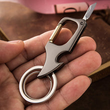 Load image into Gallery viewer, Multifunctional Pendant Bottle Opener Metal Double Ring Key Chain