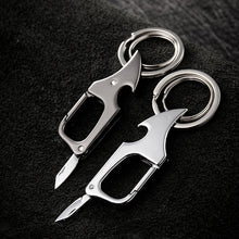 Load image into Gallery viewer, Multifunctional Pendant Bottle Opener Metal Double Ring Key Chain