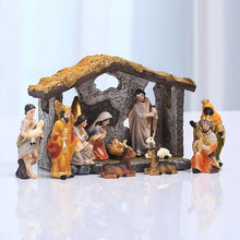 Load image into Gallery viewer, Nativity Manger Scene Figurines Set