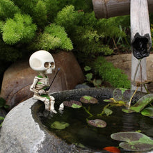 Load image into Gallery viewer, Fishing Skeleton Garden Accessory