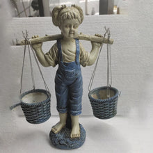Load image into Gallery viewer, Little Girl Flowerpot Ornament