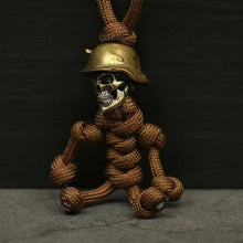 Load image into Gallery viewer, Skeleton Soldier Paracord Keychain
