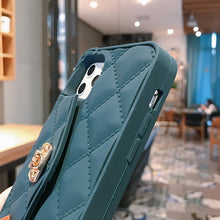 Load image into Gallery viewer, Chain Oblique Cross Silicone Small Incense Wind Wallet Mobile Phone Case For Iphone