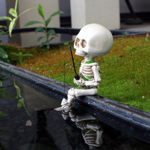 Load image into Gallery viewer, Fishing Skeleton Garden Accessory