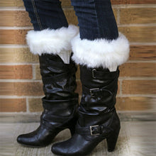 Load image into Gallery viewer, Women Fur Trim Boot Cuff Toppers Cover Leg Warmers