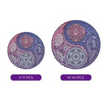 Load image into Gallery viewer, Yin Yang-Mixed Colors Tai Chi Mandala Wooden Puzzle
