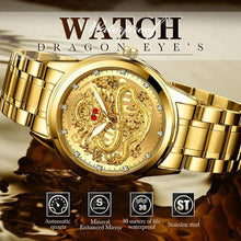 Load image into Gallery viewer, Fashionable Embossed Golden Dragon Watch