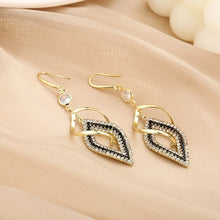 Load image into Gallery viewer, Rhombus Earrings With Diamonds