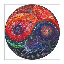 Load image into Gallery viewer, Yin Yang-Mixed Colors Tai Chi Mandala Wooden Puzzle