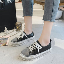 Load image into Gallery viewer, ✨💎DIAMOND SILVER LEATHER SNEAKERS💎✨