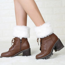 Load image into Gallery viewer, Women Fur Trim Boot Cuff Toppers Cover Leg Warmers
