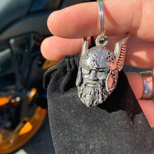 Load image into Gallery viewer, Viking God Guardian Ride Bell Keychain