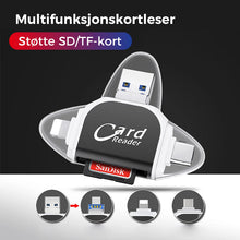 Load image into Gallery viewer, Multi-Port 4 i 1 Universal SD TF-kortleser