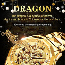 Load image into Gallery viewer, Fashionable Embossed Golden Dragon Watch