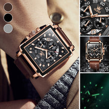 Load image into Gallery viewer, Olevs® Luminous Luxury Square Business Automatic Mechanical Watch