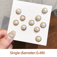 Load image into Gallery viewer, Pearl Cover Up Brooch Buttons Set(10pcs)