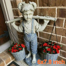 Load image into Gallery viewer, Little Girl Flowerpot Ornament